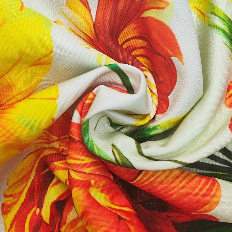 FancyENF Up and Coming Sexy Floral Print Two Piece Set with Lantern Sleeve