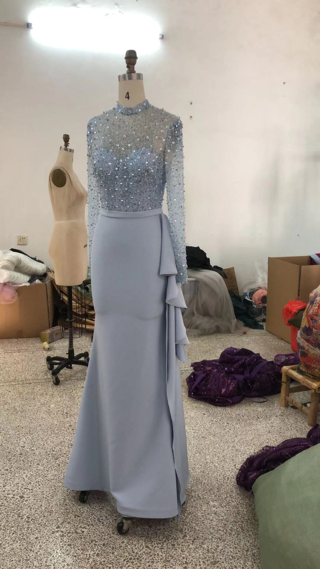 FancyENF Sophisticated Beaded Mermaid Dress