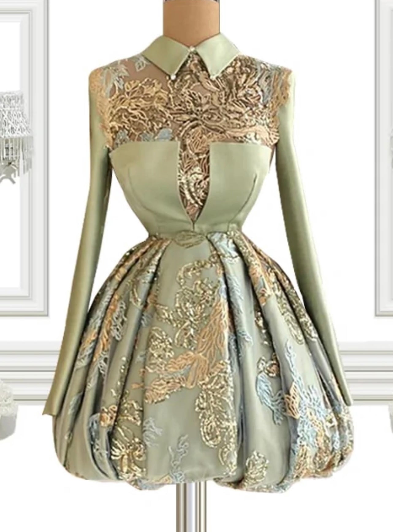 FancyENF Respect Vintage Pattern Cocktail Dress