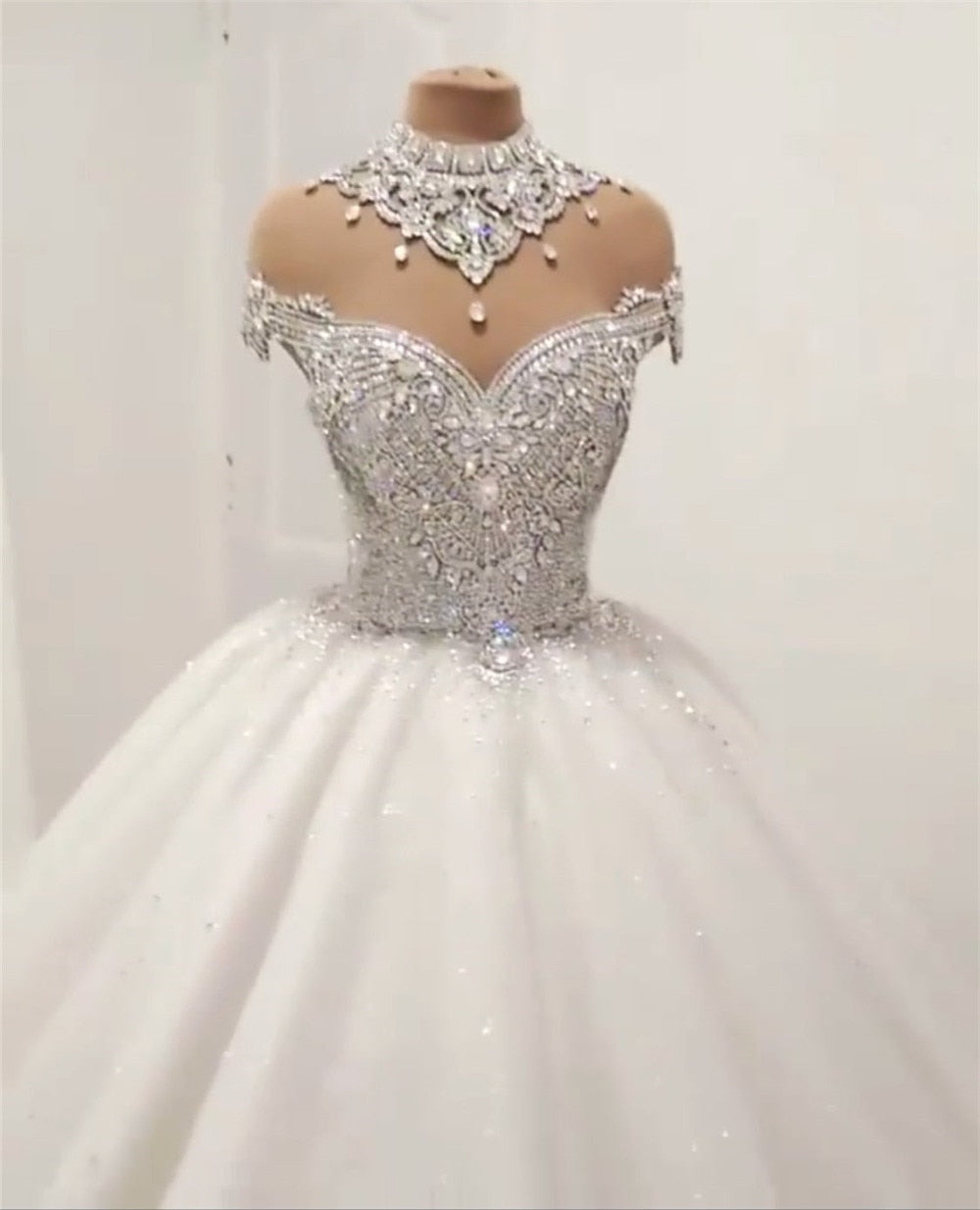 FancyENF Unforgettable Luxury Beaded Wedding Dress