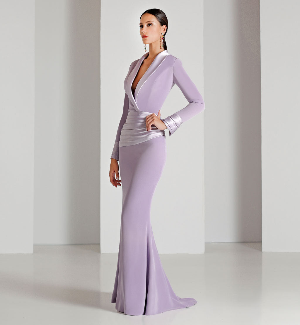 FancyENF Priceless Luxury V-Neck Evening Dress