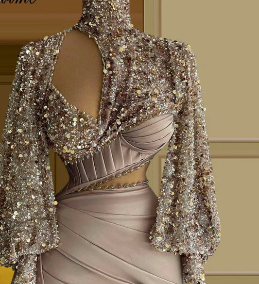 FancyENF Rewarded Vintage Beaded Evening Dress