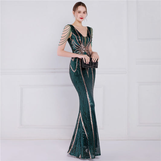 FancyENF Simplicity Sequin Evening Dress