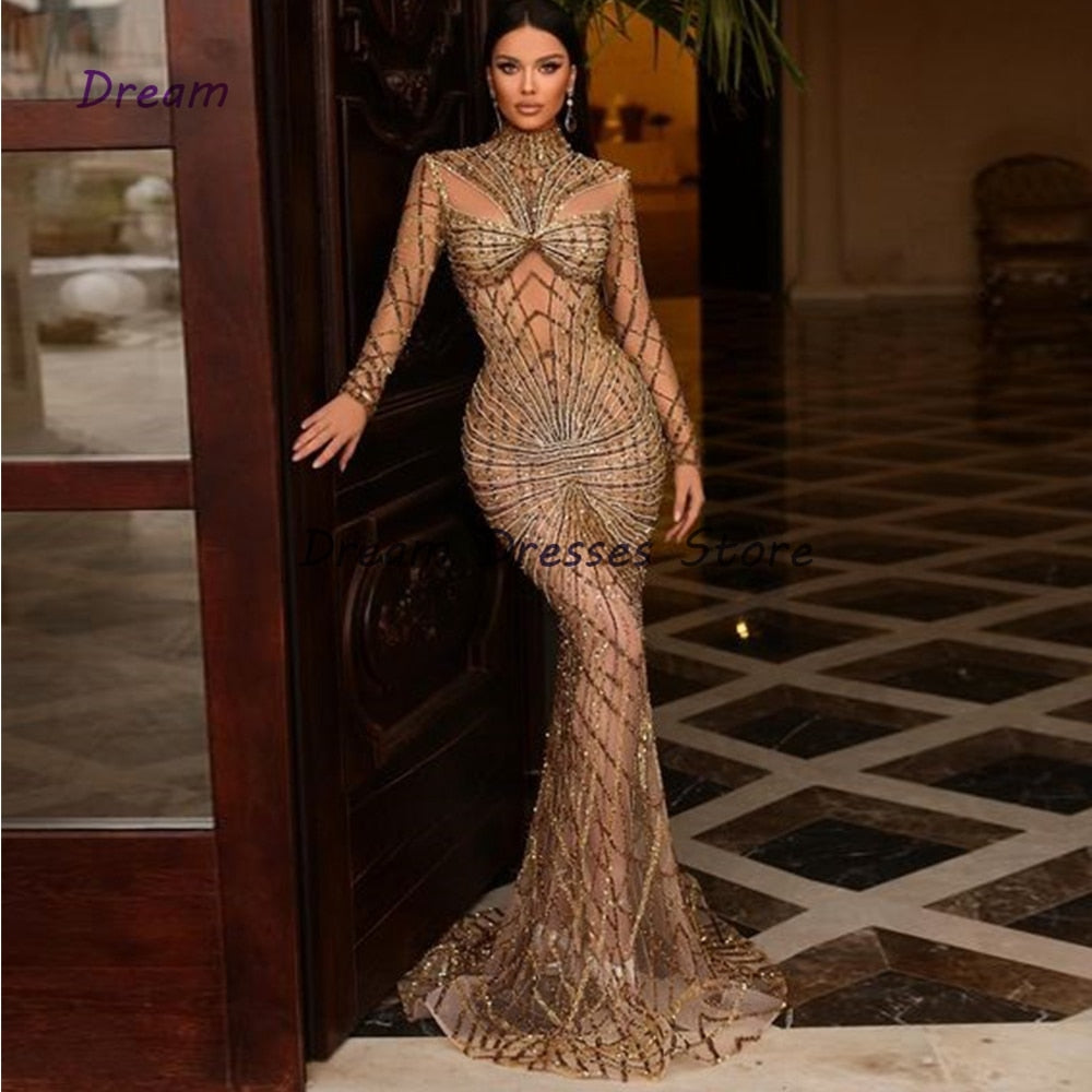 FancyENF Captured Mermaid Illusion Evening Dress