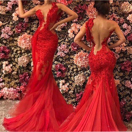 FancyENF Red Hot Backless Dress