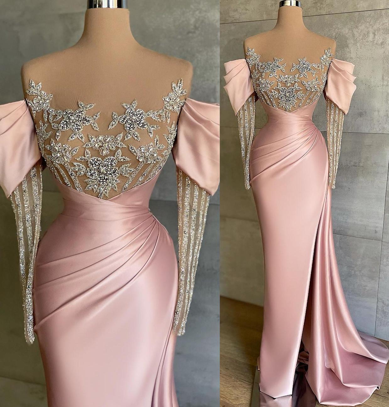 FancyENF Feeling Elegant Crystal Beaded Evening Dress
